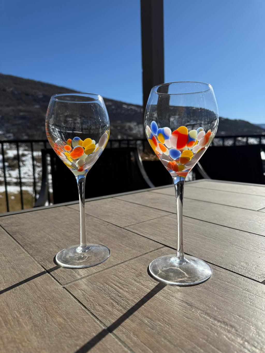 Painted Stem Wine Glass Rental