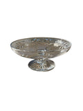 Vintage Glass Floral Cake Stand Rental